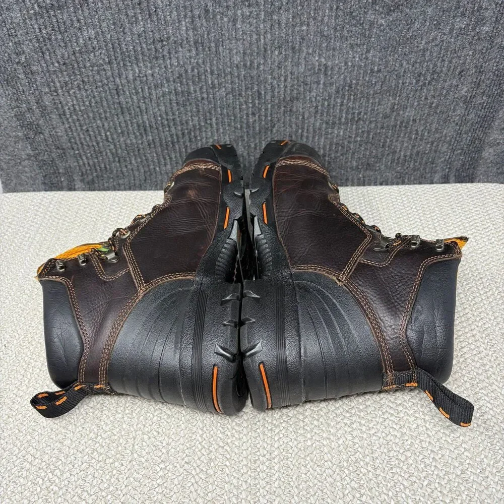 Timberland Pro Endurance 6” Steel Safety Toe Work Boots Brown Leather Mens 10 M